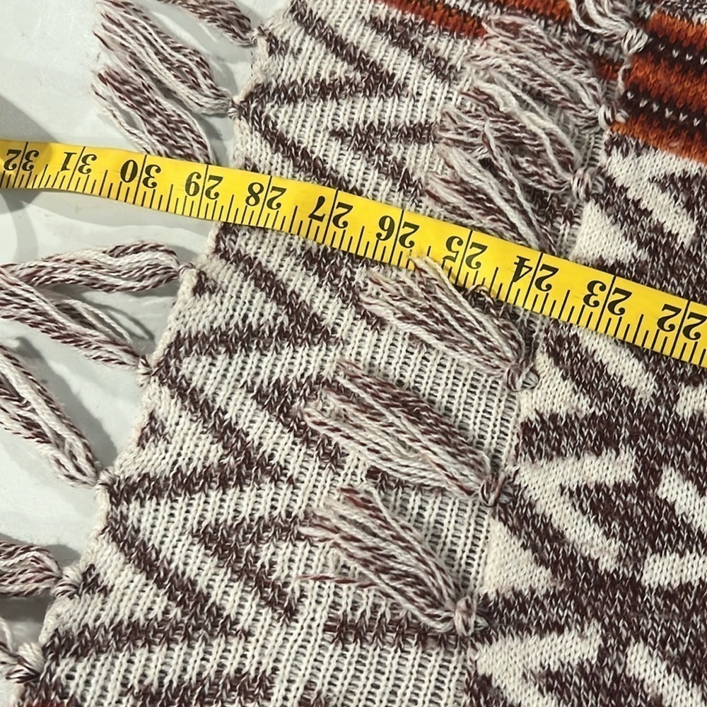 Shrinking Violet Brown Orange Patterned Hooded Sw… - image 7